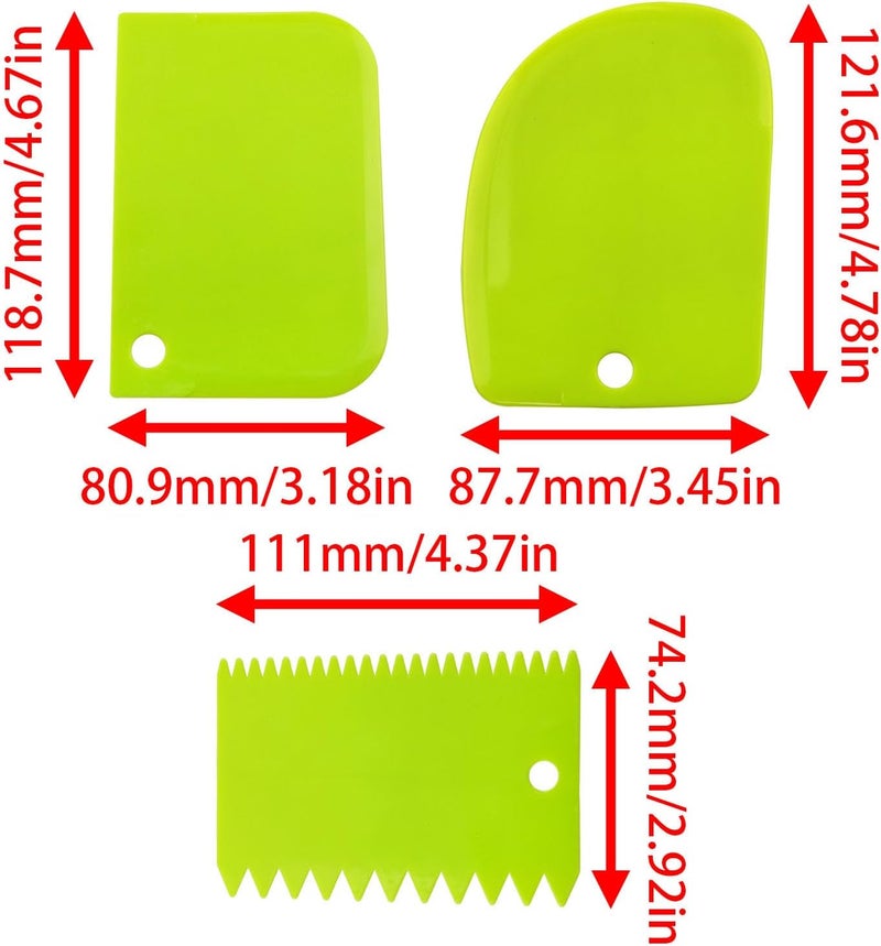 FINBe 7PCS Color Paint Scraper Set Plastic Paint Scraper Tool Oil Painting Palette Knife Art Paint Tool Cream Scraper (Colour mixture) - Image 4